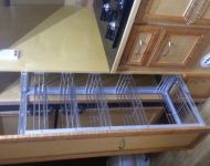 custom stainless steel pantry slider