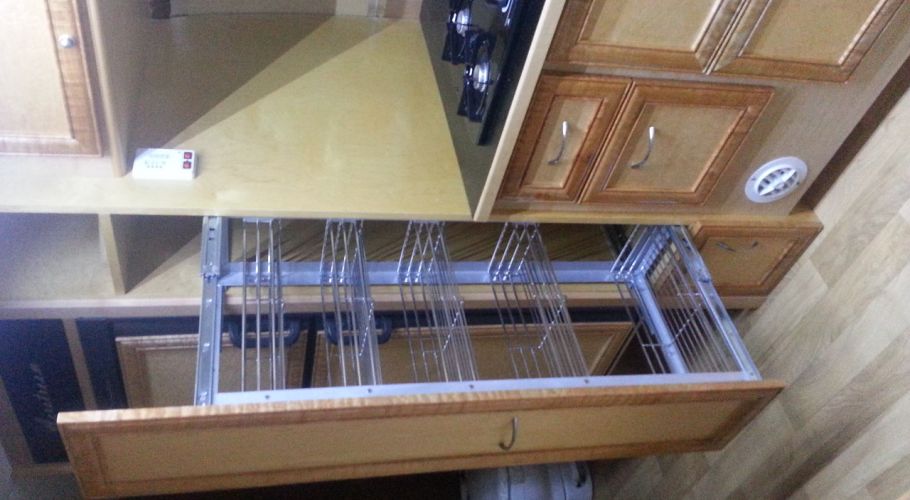 custom stainless steel pantry slider