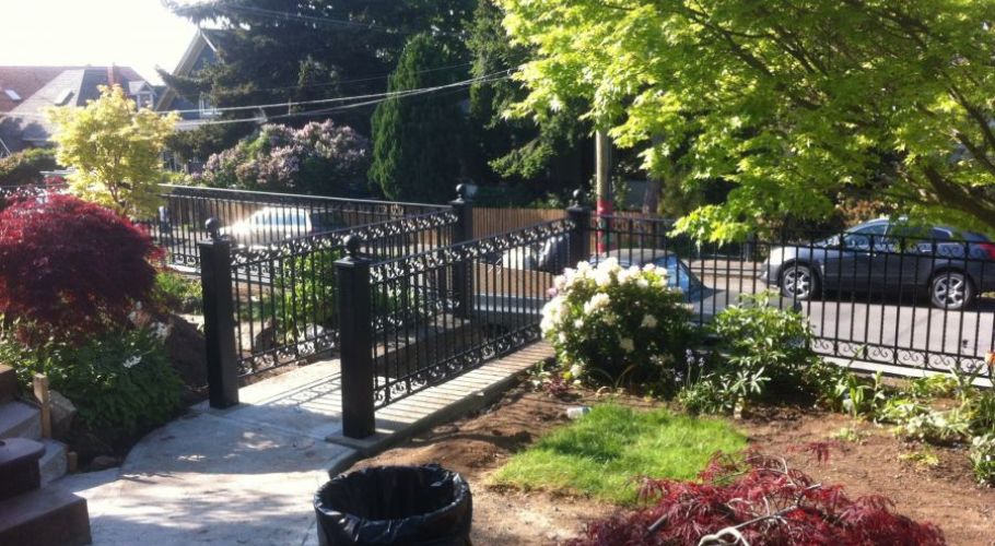 Custom Rough Iron Walkway Railings