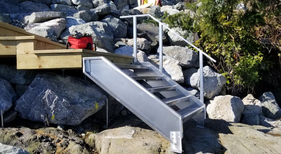 custom beach steps